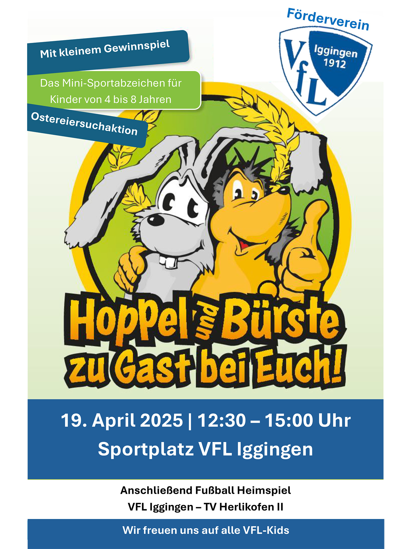 Osteraktion für die VfL-Kinder von 4 bis 8 Jahre.